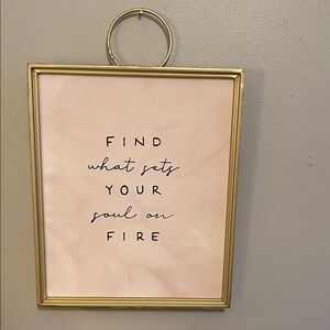 Gold Framed Inspirational Wall Art